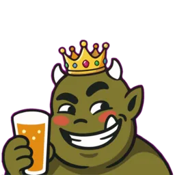 La mascotte avec la couronne supporter