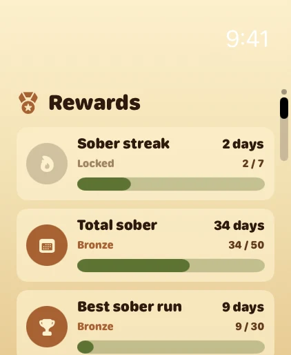 The Sansoif app on Apple Watch — Your rewards